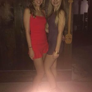 LF Red Dress with Ruffle